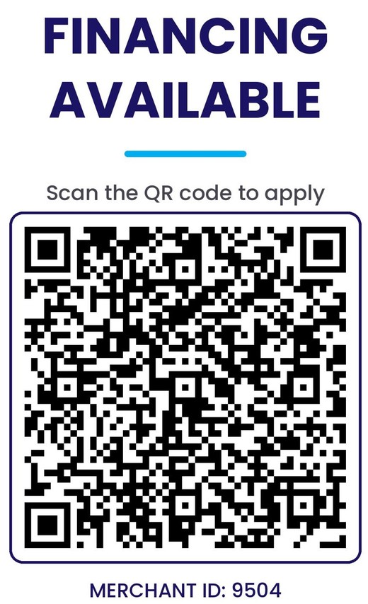 Financing available — scan the QR code to apply. Merchant ID 9504.